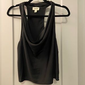 Open Edit Medium Black Satin Top